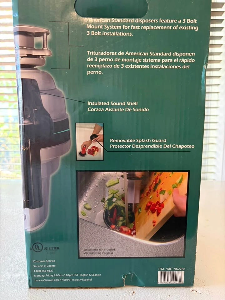American Standard ASD-1250 Food Waste Disposer - photo 4