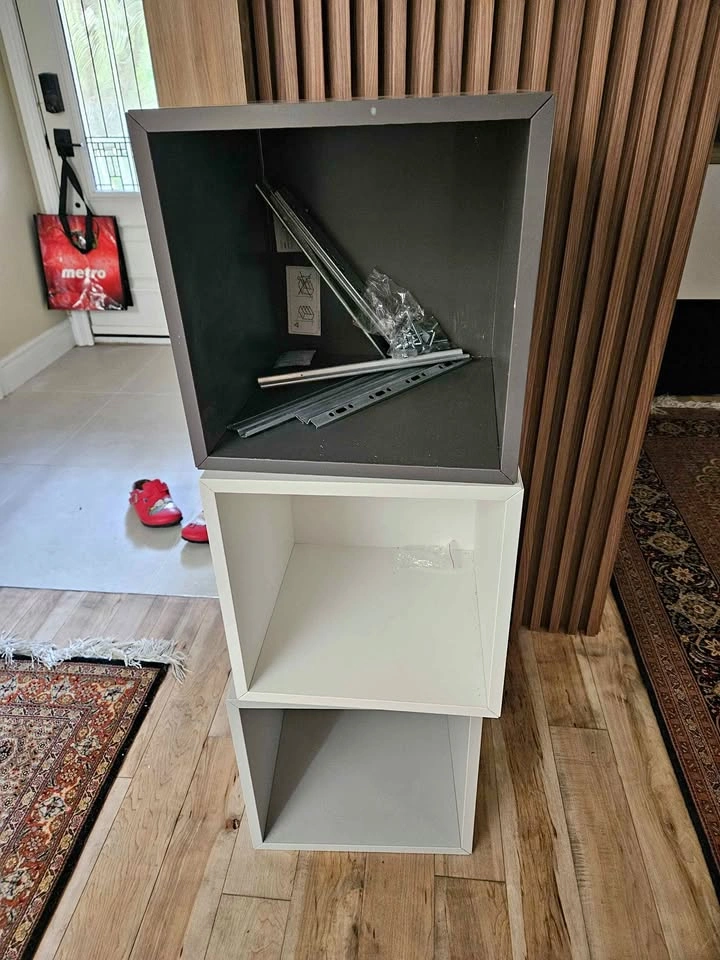 Ikea Eket cubes and wall mount