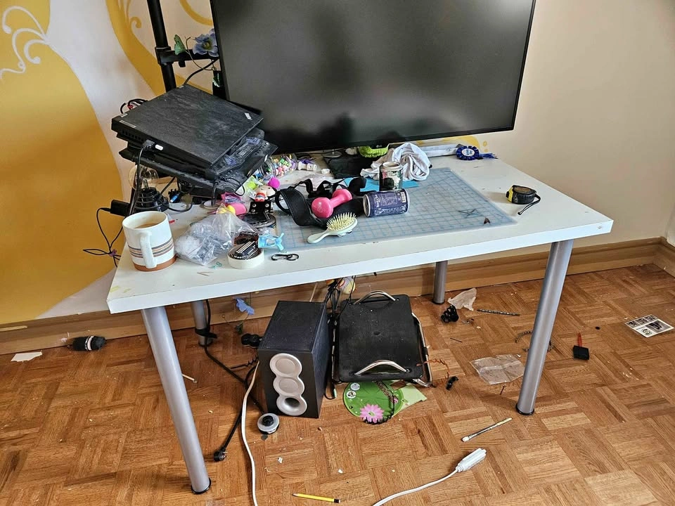 White desk used