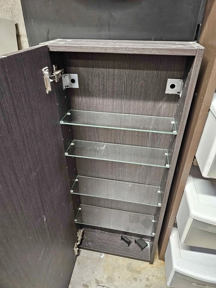 Ikea brown bathroom cabinet