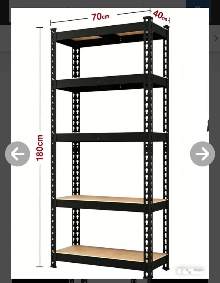 5-Tier Heavy Duty Adjustable Garage Storage Shelf - Black - photo 2