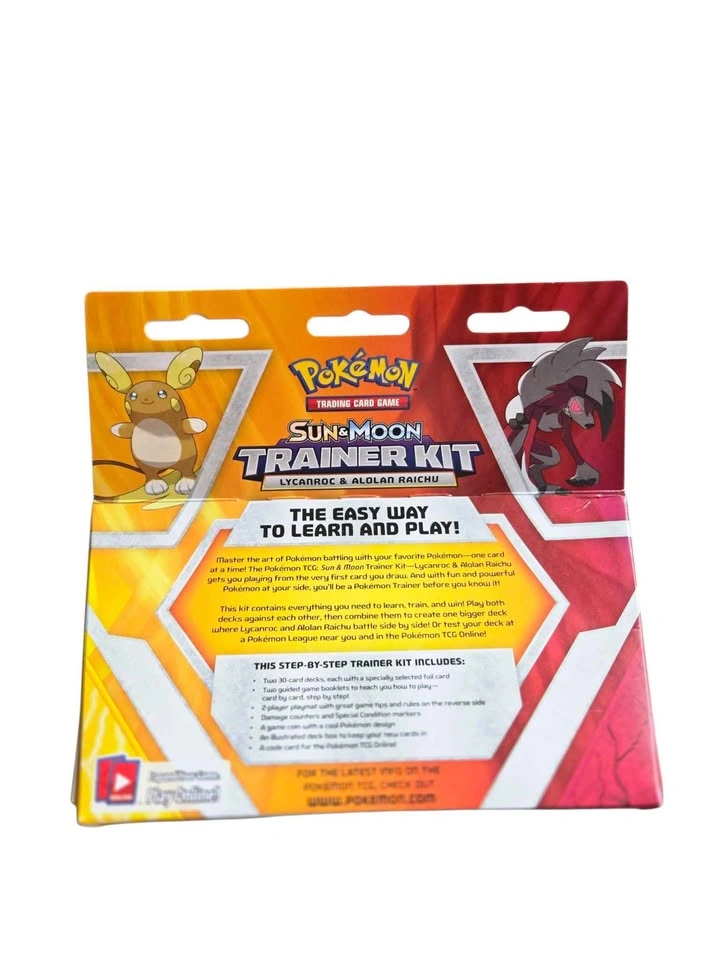 Pokémon Sun & Moon Trainer Kit Lycanroc & Alolan Raichu TCG Box - photo 2