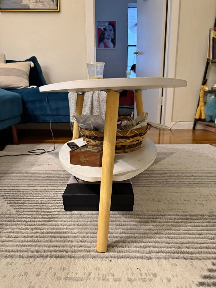Marble colored coffee table