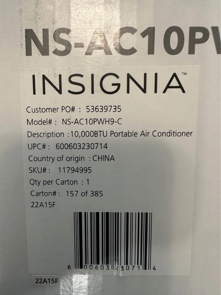 Insignia 10,000 BTU Portable Air Conditioner - photo 3
