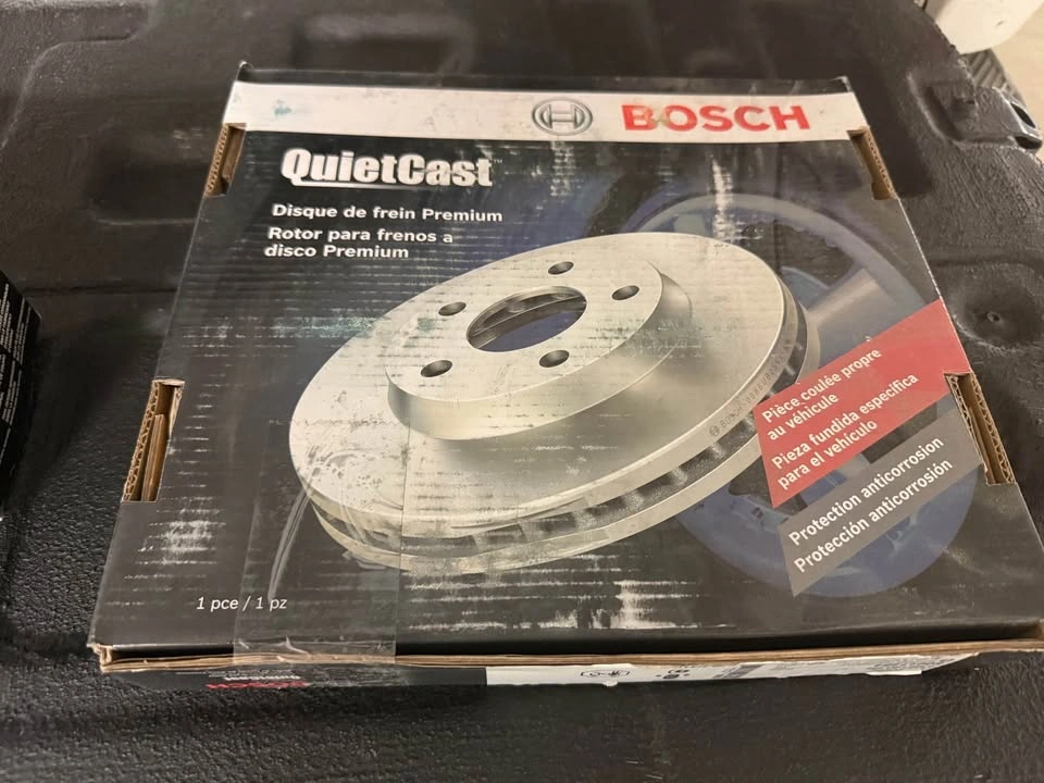 New Bosch QuietCast Rear Rotors and Akebono Brake Pads - photo 2