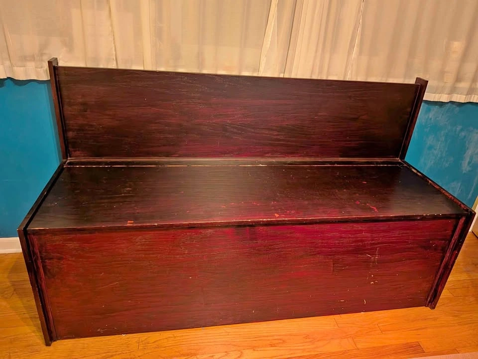 Wood Bench with Storage - Great for Kids Room, Playroom, Basemen