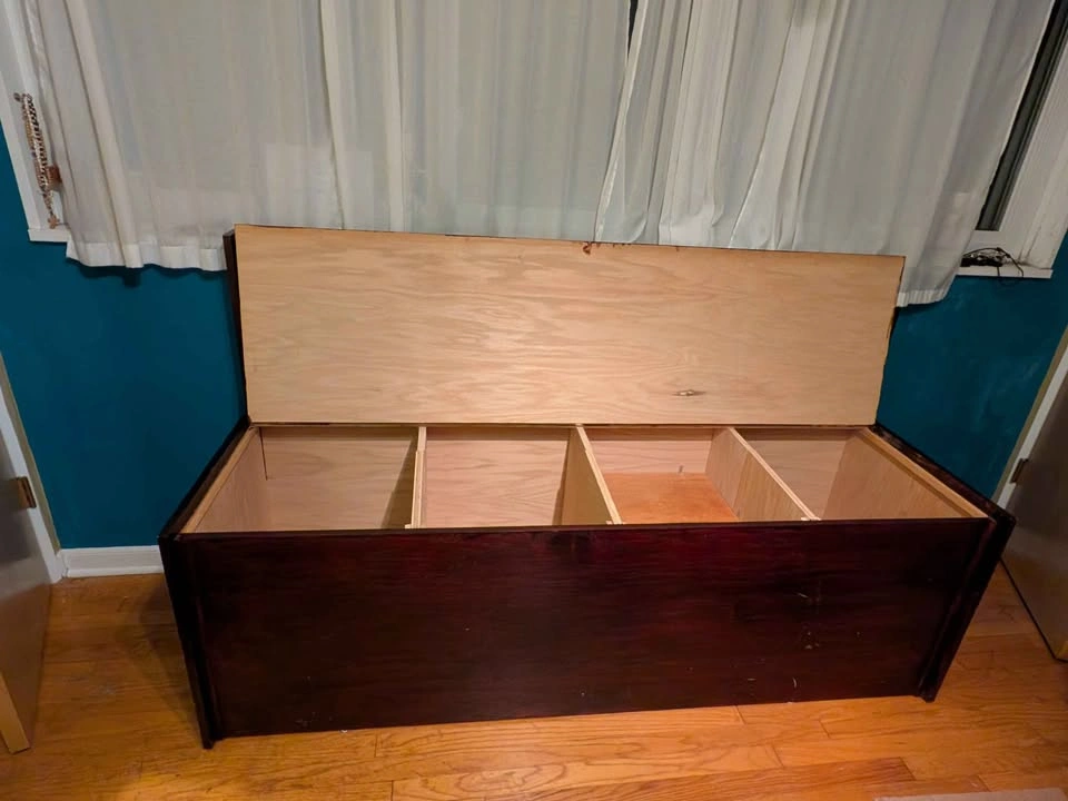 Wood Bench with Storage - Great for Kids Room, Playroom, Basemen - photo 2