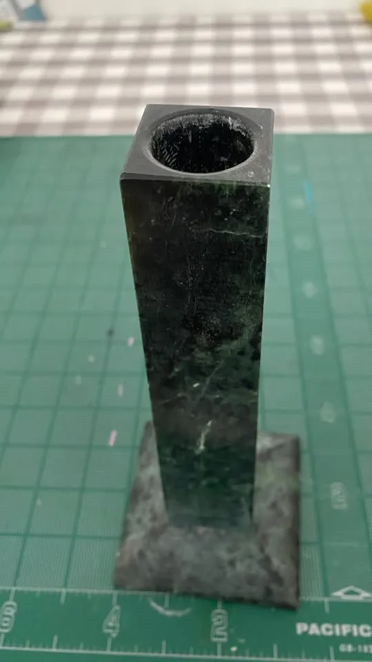 Antique Green Marble Candleholder image indicator(3)