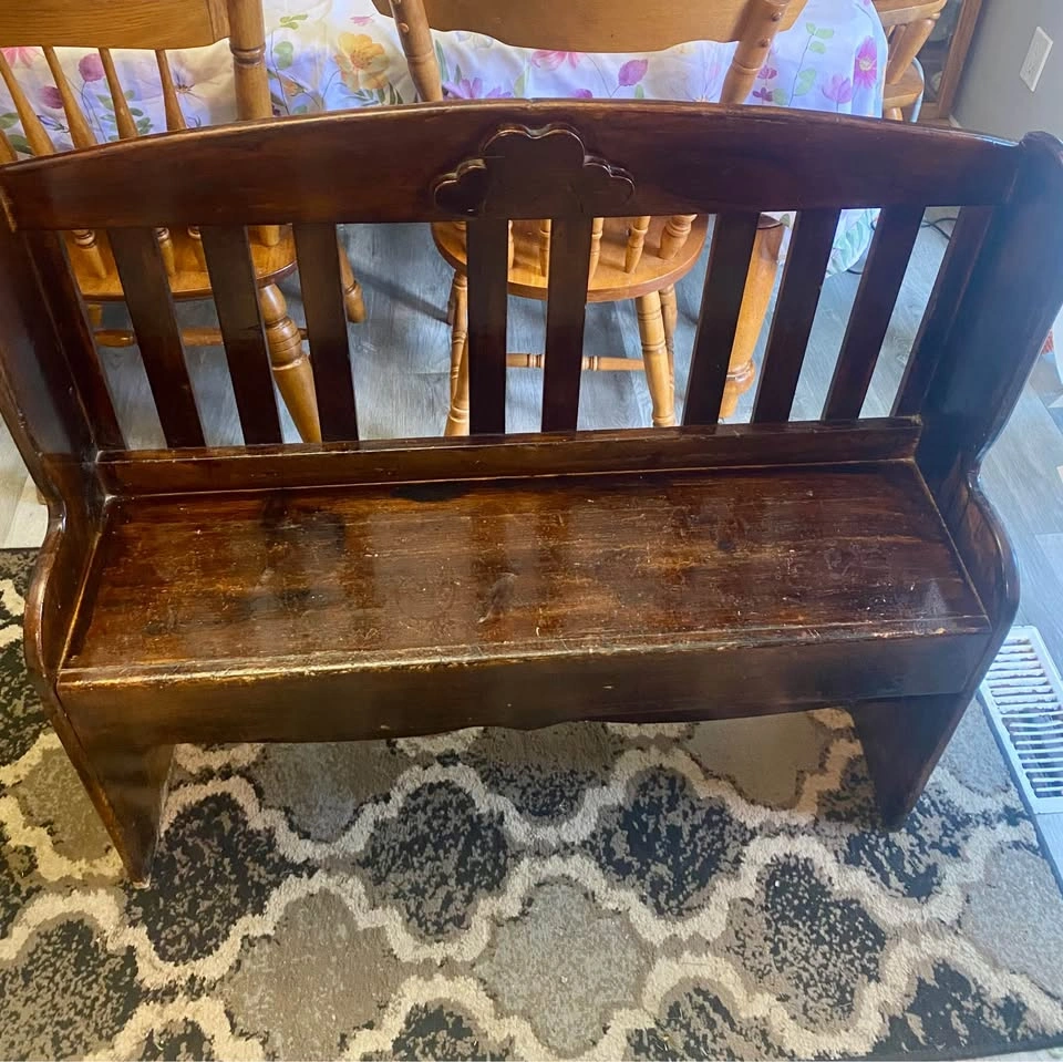 Vintage Wooden Deacon's Bench - photo 2