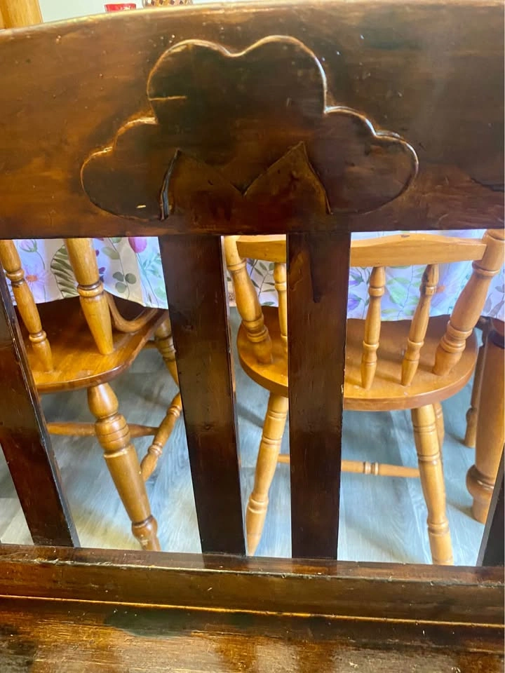 Vintage Wooden Deacon's Bench - photo 4