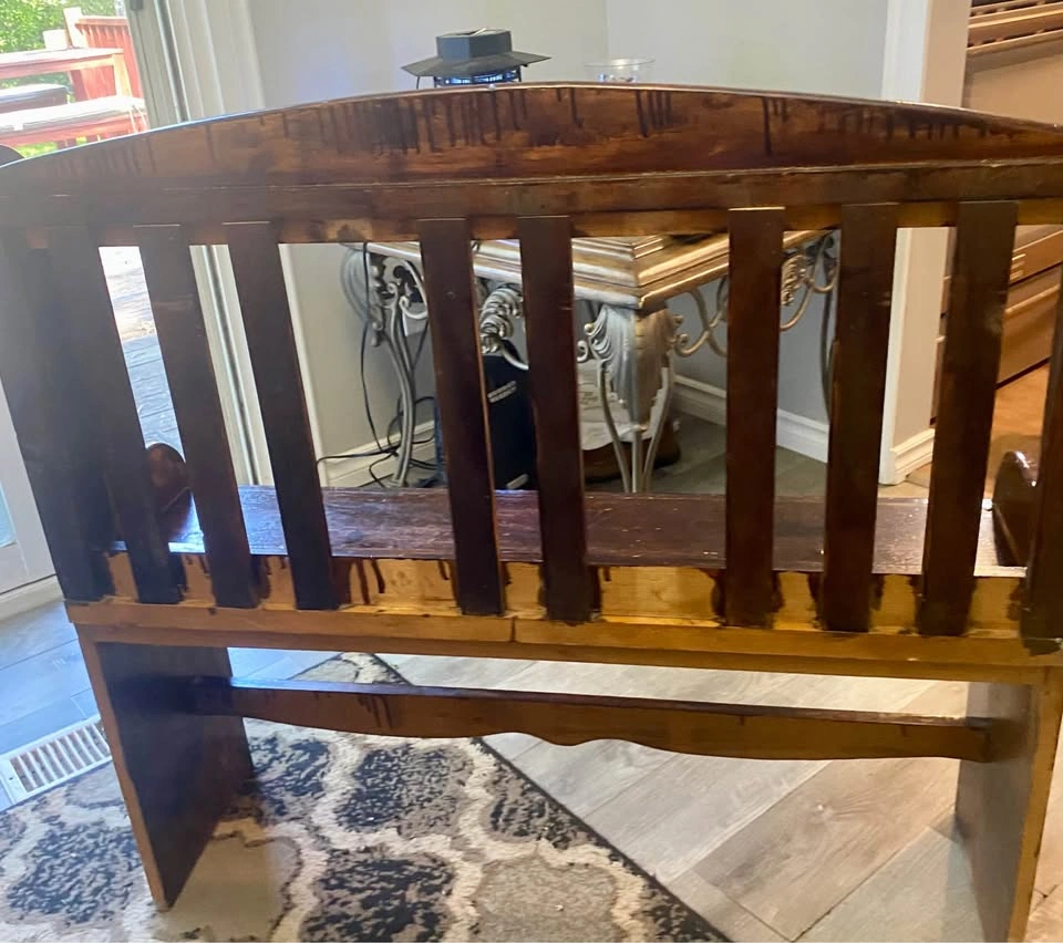 Vintage Wooden Deacon's Bench - photo 5