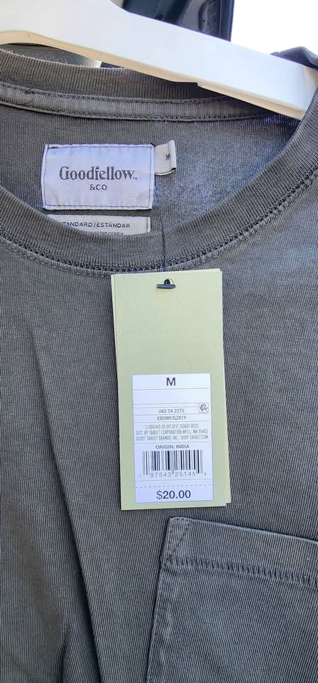 5 PACK LONG SLEEVE GRAY GOODFELLOW SIZE M - photo 2