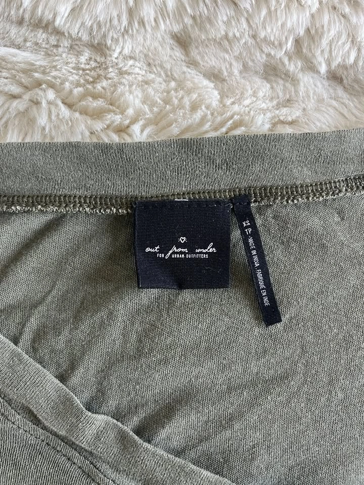 Urban Outfitters Out From Under Olive Long Sleeve Crop Top XS - photo 3