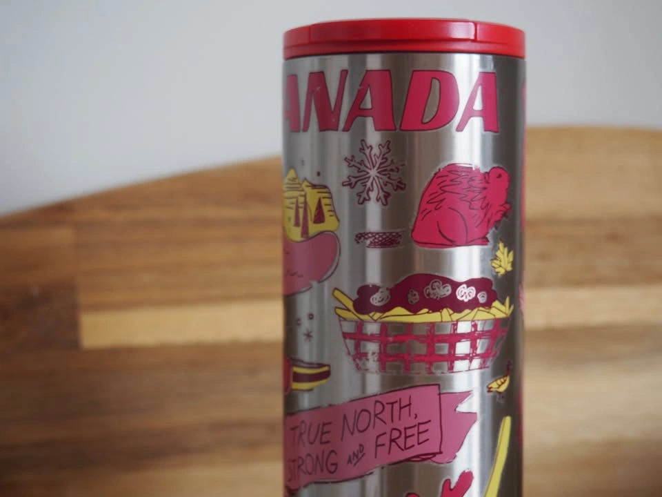 Starbucks Canada Stainless Steel Travel Tumbler - Red/Pink - photo 2