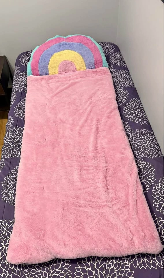 Pink Faux Fur Sleeping Bag - Kids
