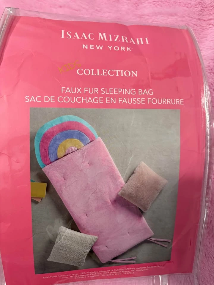 Pink Faux Fur Sleeping Bag - Kids - photo 2