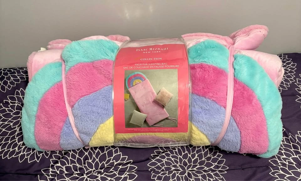 Pink Faux Fur Sleeping Bag - Kids - photo 3