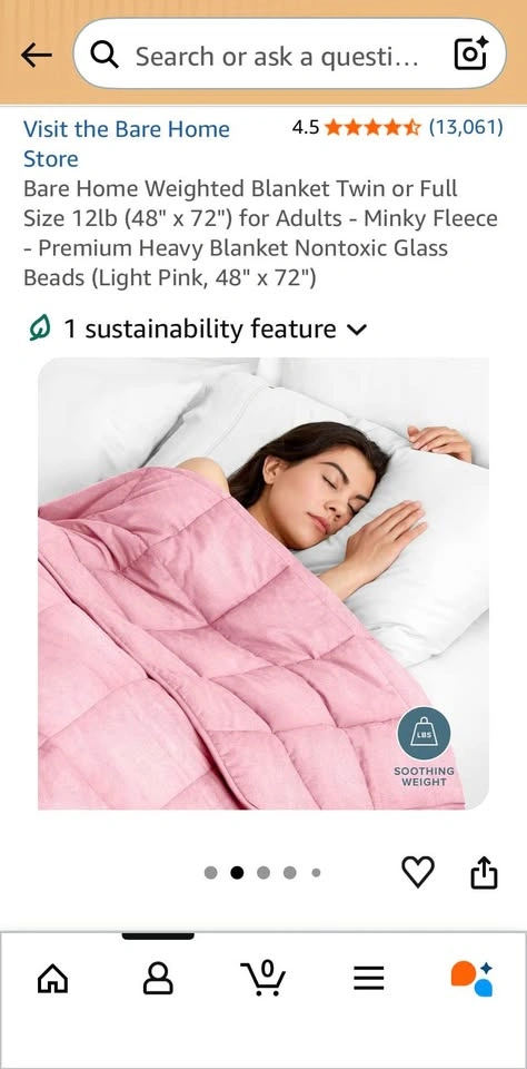 Weighted Blanket - Pink - photo 2