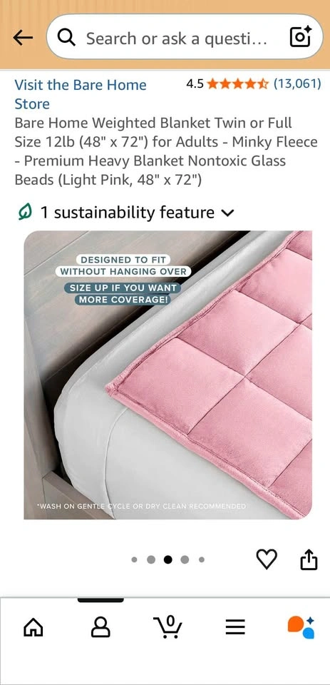 Weighted Blanket - Pink - photo 3