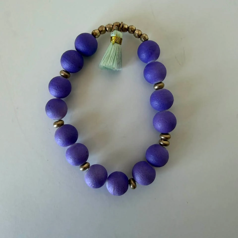 Lot of 8 Blue & Turquoise Gemstone & Bead Bracelets - photo 4