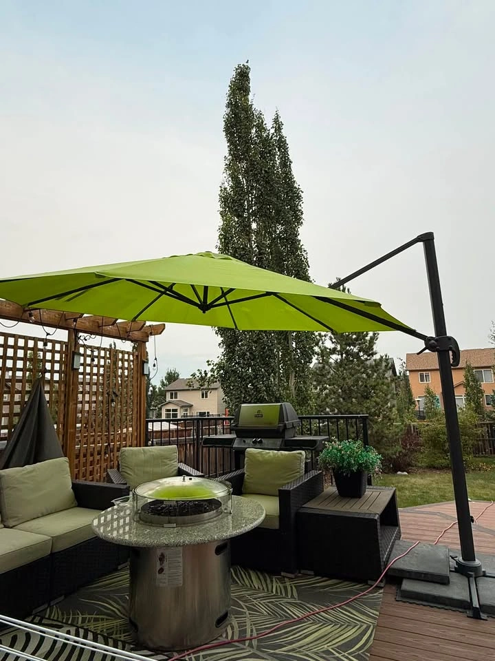 11ft Round Deluxe Outdoor Patio Umbrella (concrete bases include - photo 3