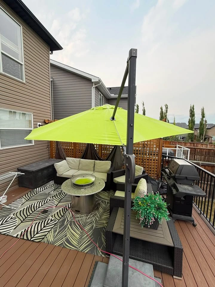 11ft Round Deluxe Outdoor Patio Umbrella (concrete bases include - photo 4