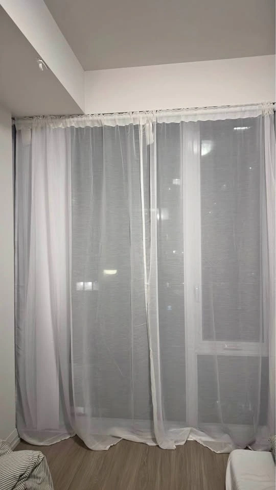 Sheer Curtains & Tension Rod