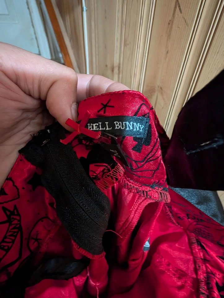 Hell Bunny Red Tattoo Print Pin-Up Dress - photo 5