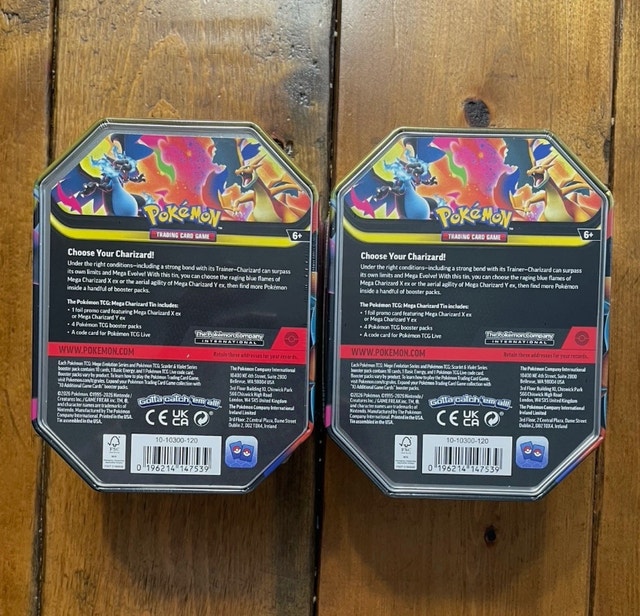 Mega Charizard EX Tins X and Y - Brand New POKEMON PACKS - photo 2
