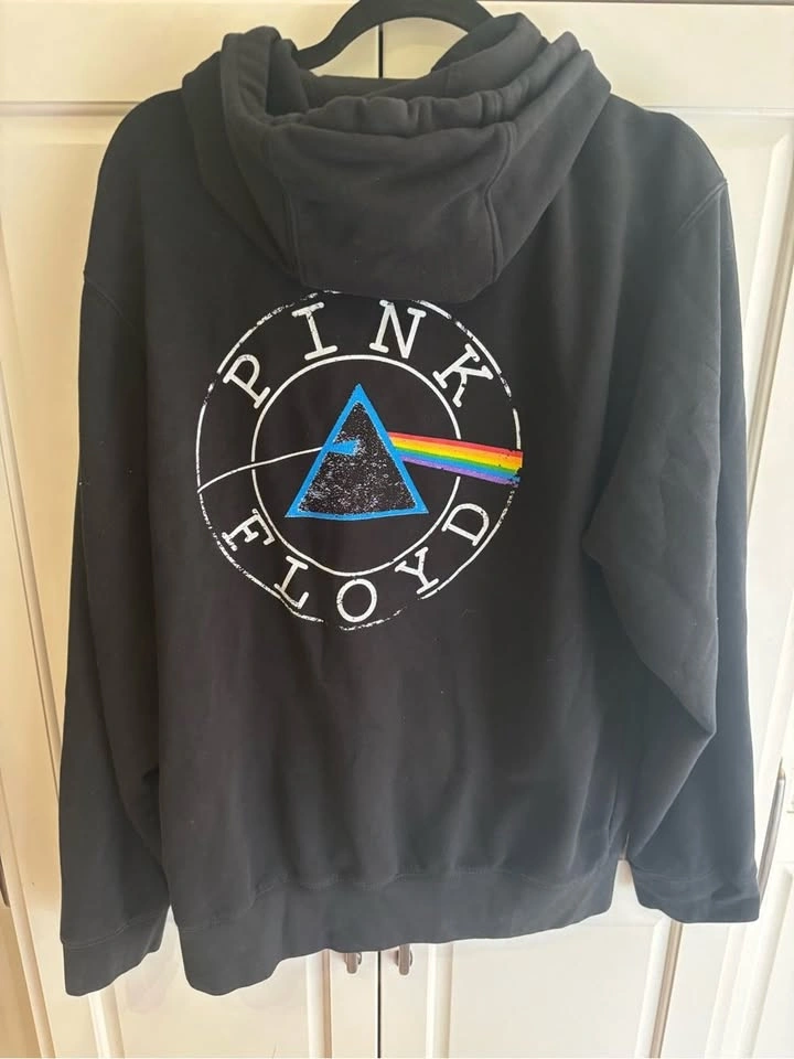 Pink Floyd Dark Side of the Moon Full Zip Hoodie Black Men’s M - photo 5