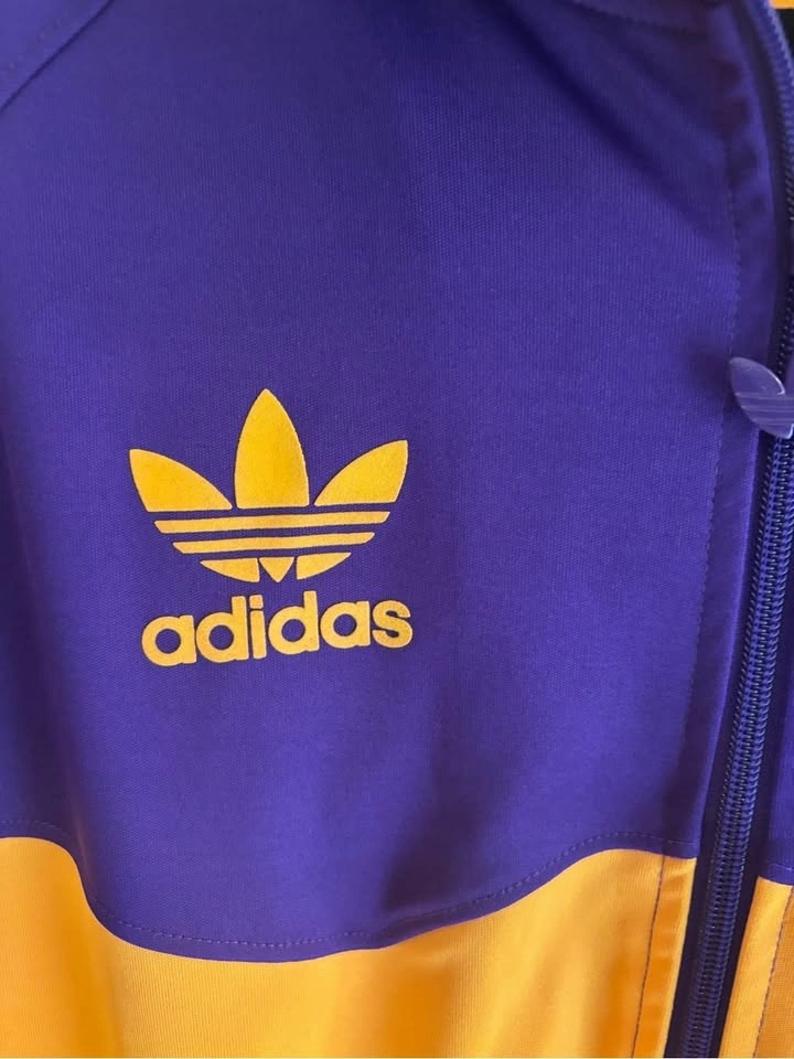 Adidas Originals Los Angeles Lakers NBA Track Jacket Purple Gold - photo 3