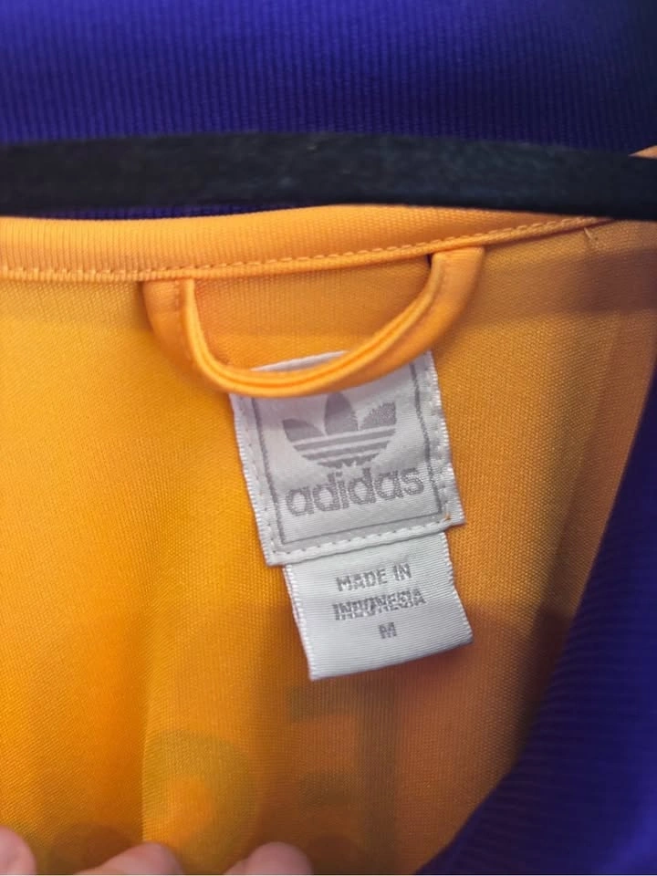 Adidas Originals Los Angeles Lakers NBA Track Jacket Purple Gold - photo 4