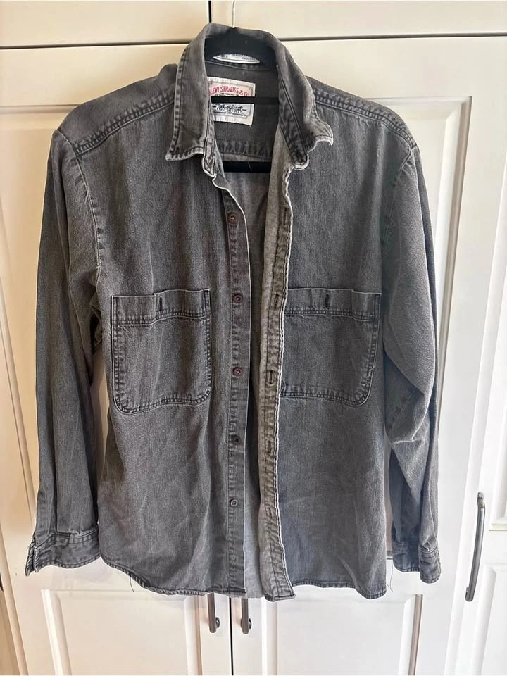 Vintage Levi’s Black Denim Shirt Men’s M Made in Korea