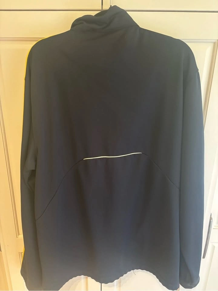 Adidas Men’s XL Navy Yellow 3-Stripes Full Zip Track Jacket O248 - photo 5