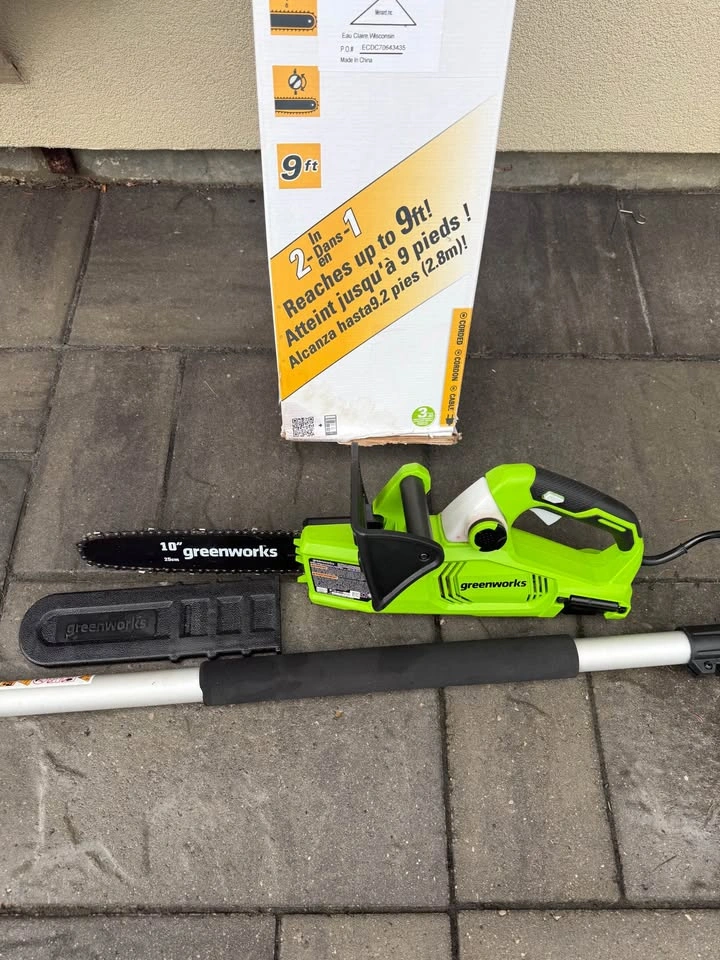 Greenworks 2 in 1 Chain Saw Pole Saw Combo Tool Set - photo 4