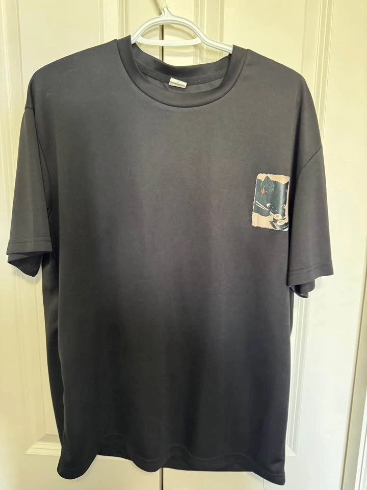 Black Cat Sushi Graphic T-Shirt Fit Men M - photo 2