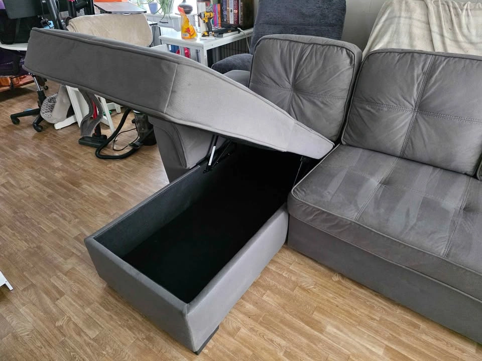 Grey Sectional Sleeper Sofa - photo 5