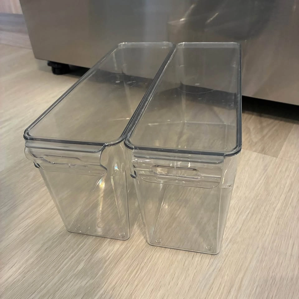 Set of 2 IKEA KLIPPKAKTUS Refrigerator Storage Bins with Lids - photo 2
