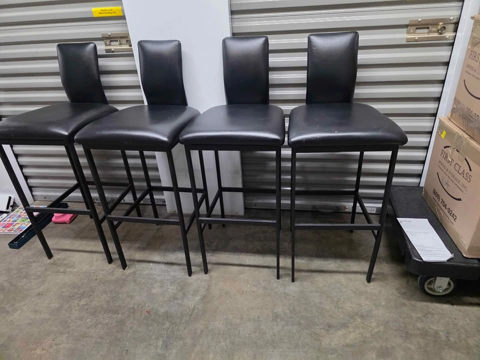 Set of 4 Black Kitchen Island Bar Stools - photo 2