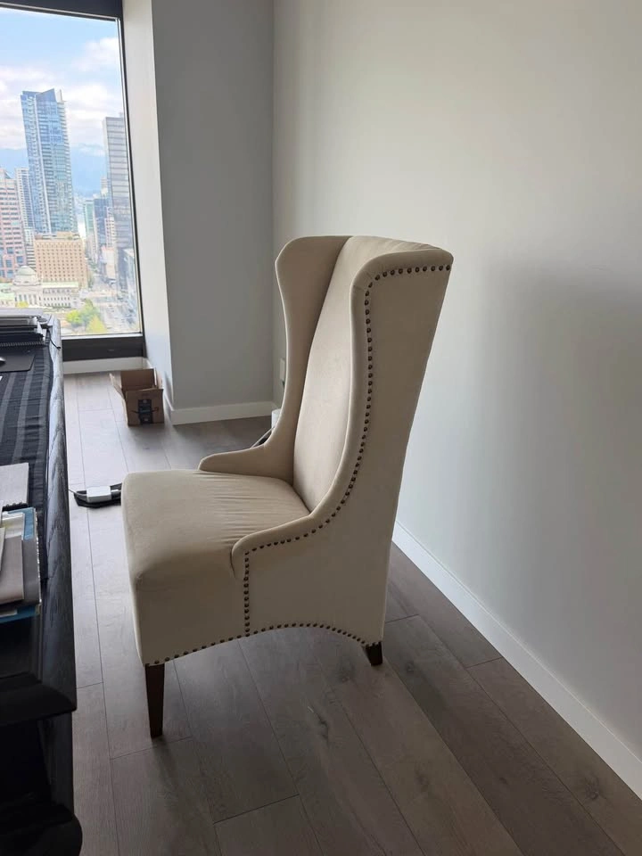 Moving sale: High Back Wingback Chair with Nailhead Trim - photo 2