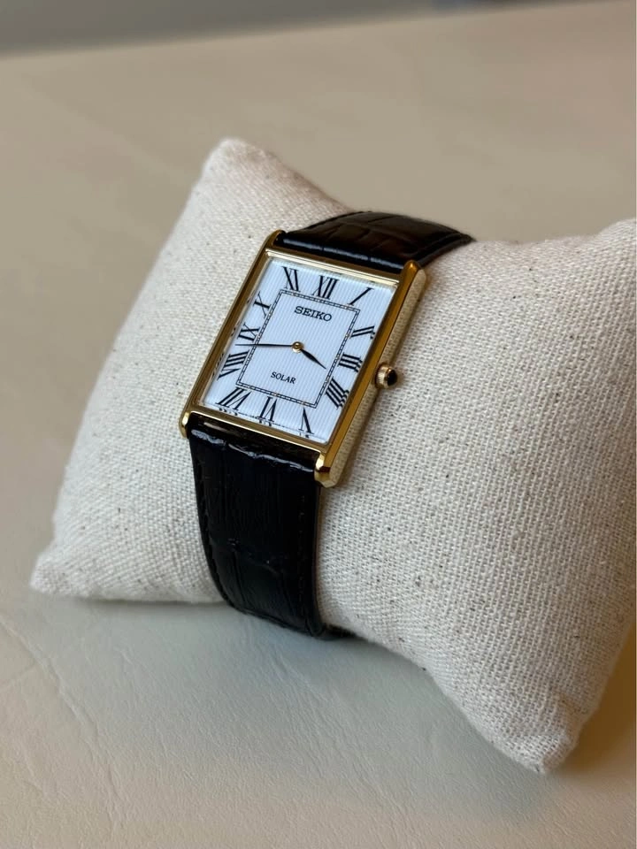 Seiko Quartz Solar Tank Men’s Watch - (SUP880) - photo 2
