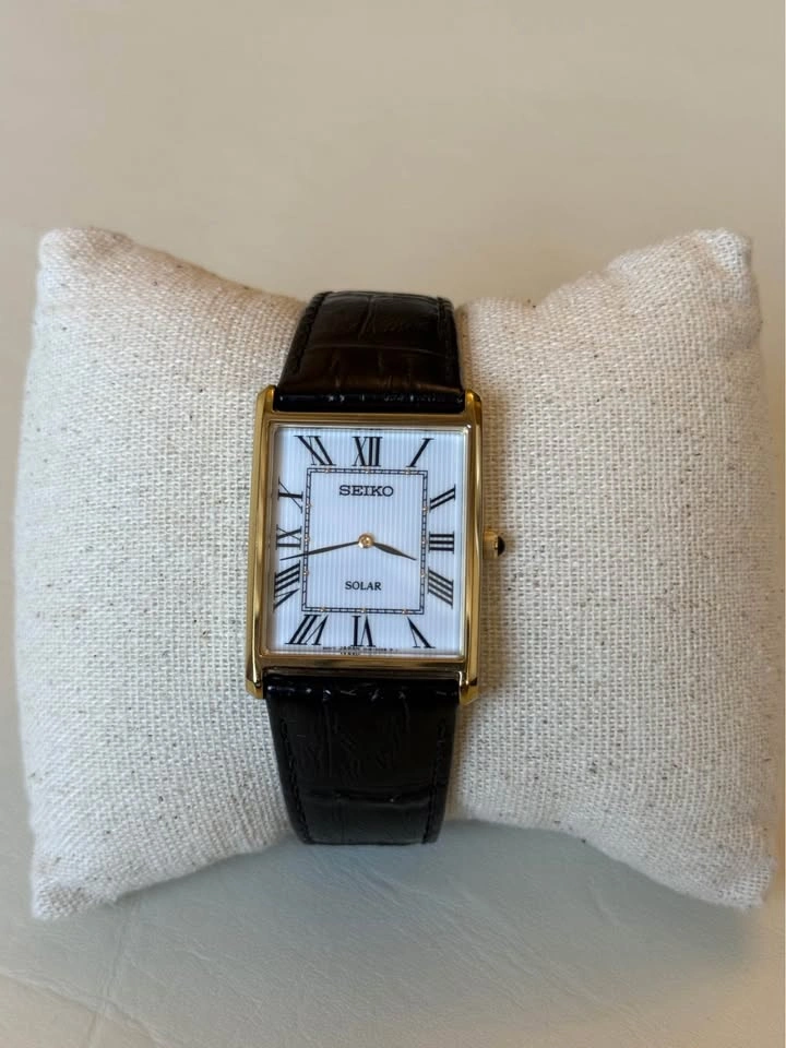 Seiko Quartz Solar Tank Men’s Watch - (SUP880) - photo 3