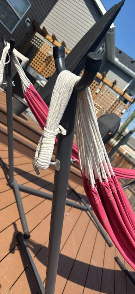 Double 2-person Classic Polyester Hammock with Stand - photo 2