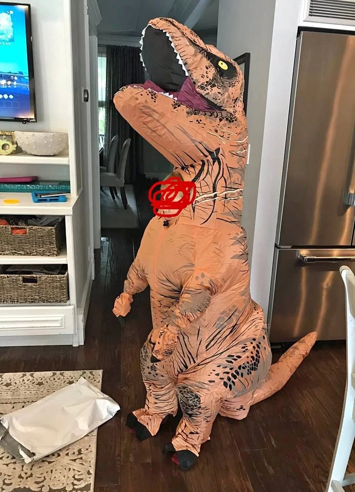 Inflatable 7 foot dinosaur costume