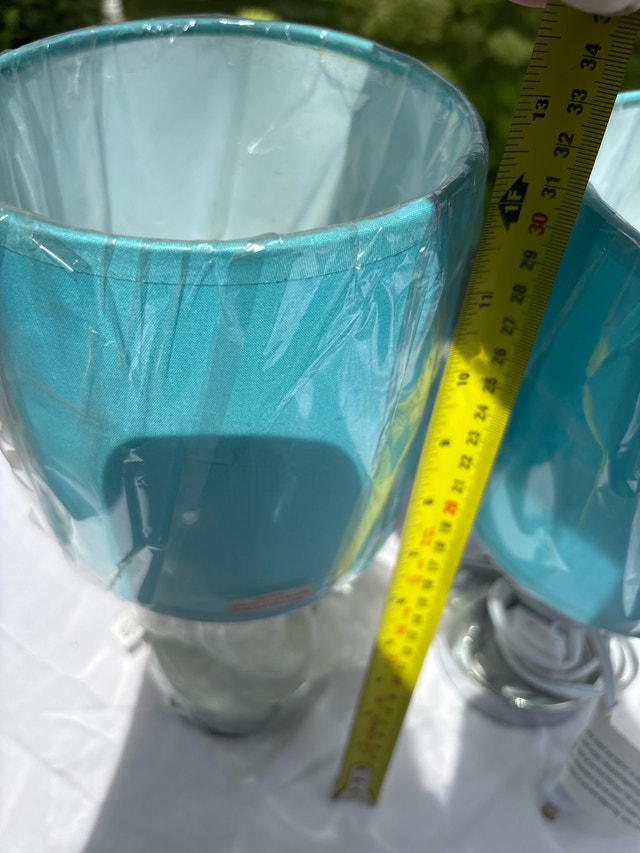 Pair of Teal Table Lamps - photo 4