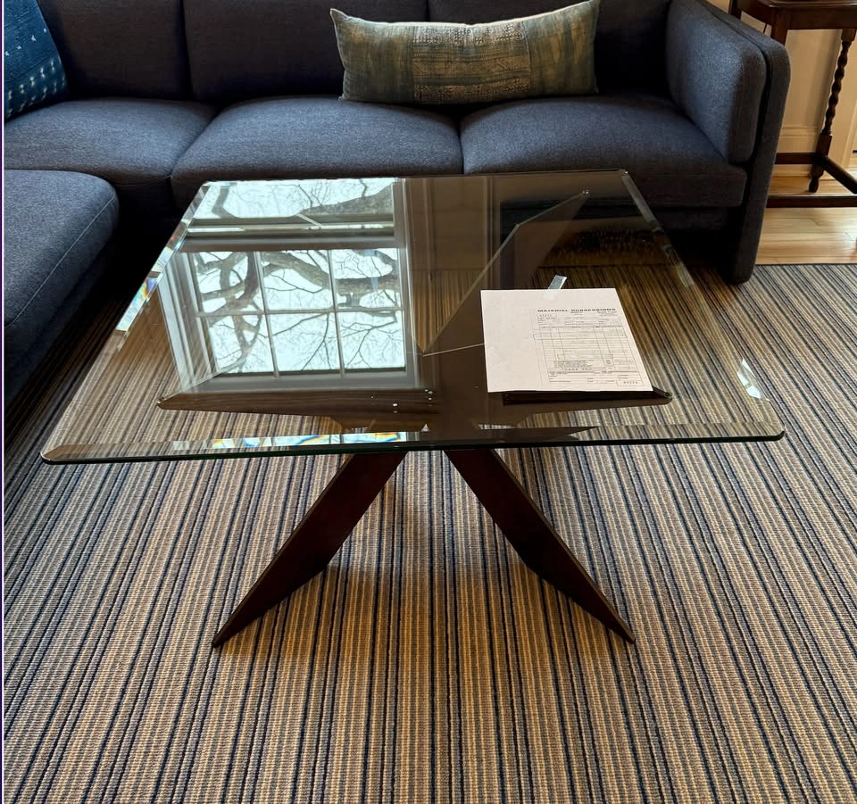 Glass Top/Metal Base coffee table - photo 4