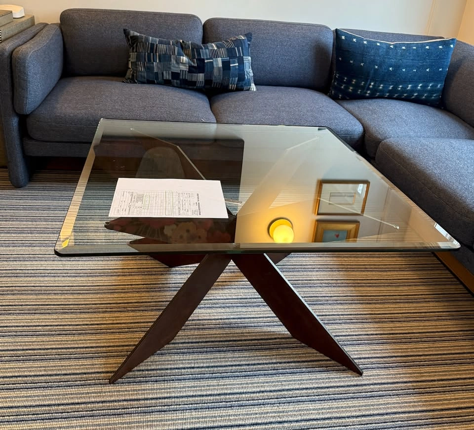 Glass Top/Metal Base coffee table - photo 5