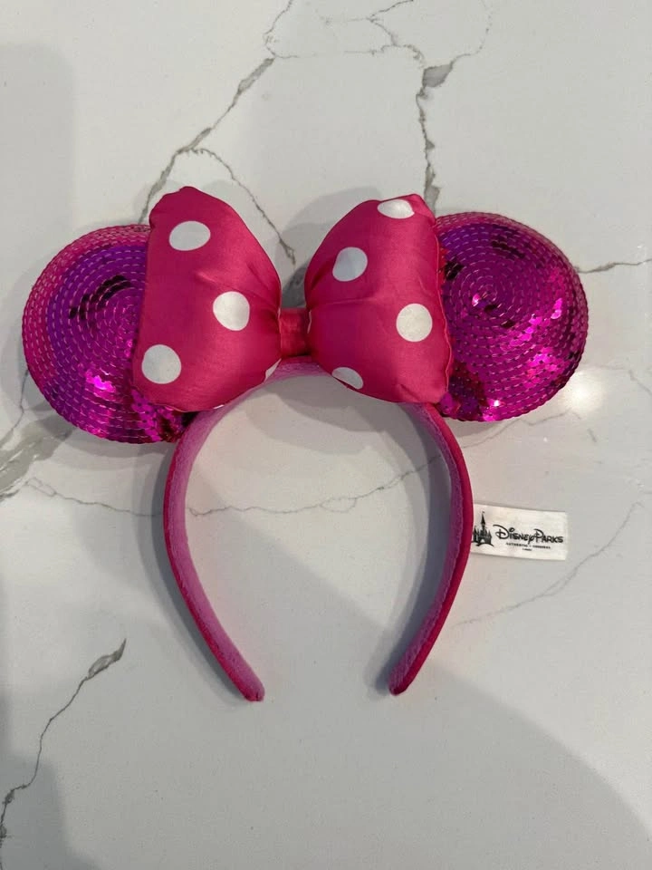 Official Disney Pink Sequin Minnie Mouse Ears