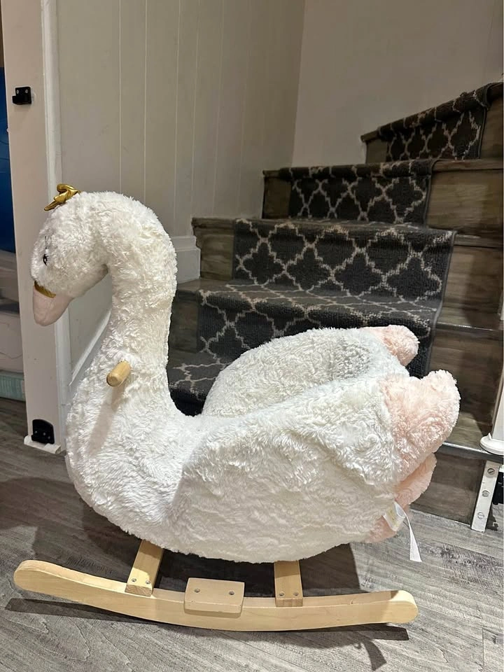Plush Swan Rocking Toy