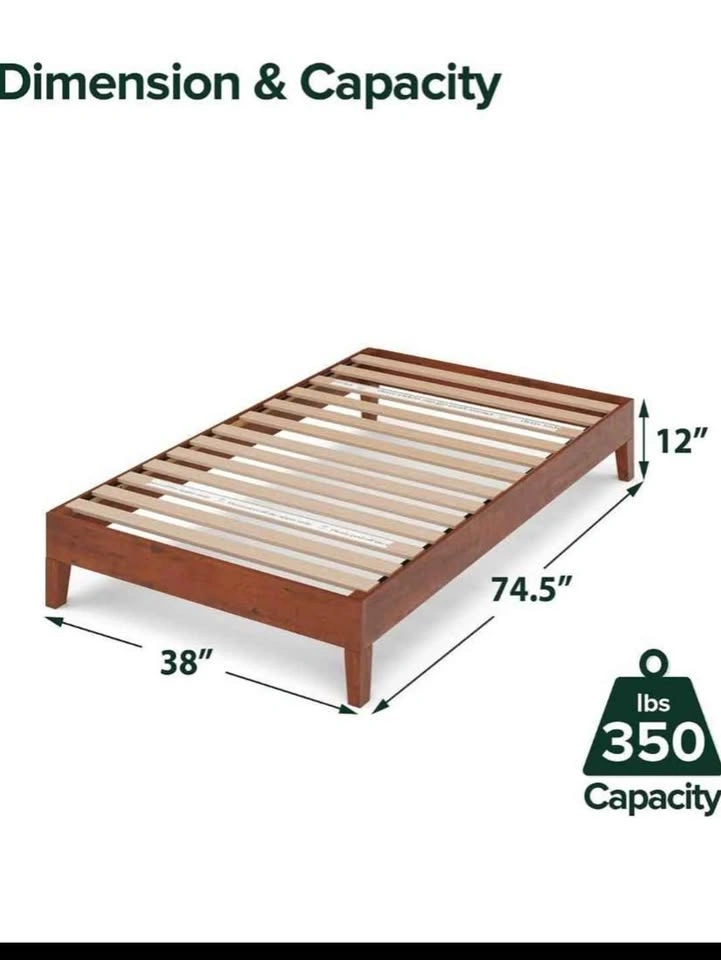 Zinus Wood Platform Bed Frame - Twin - photo 2